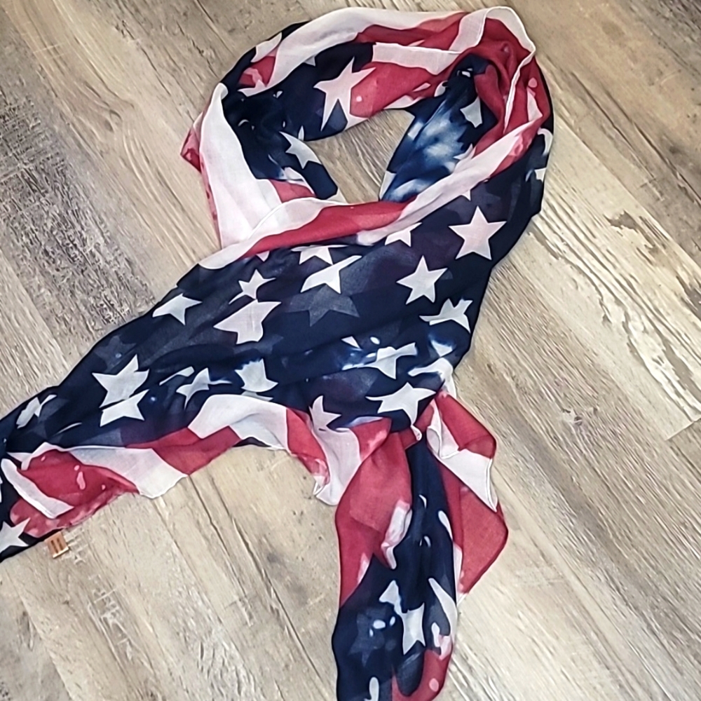 American Flag Pattern Scarf